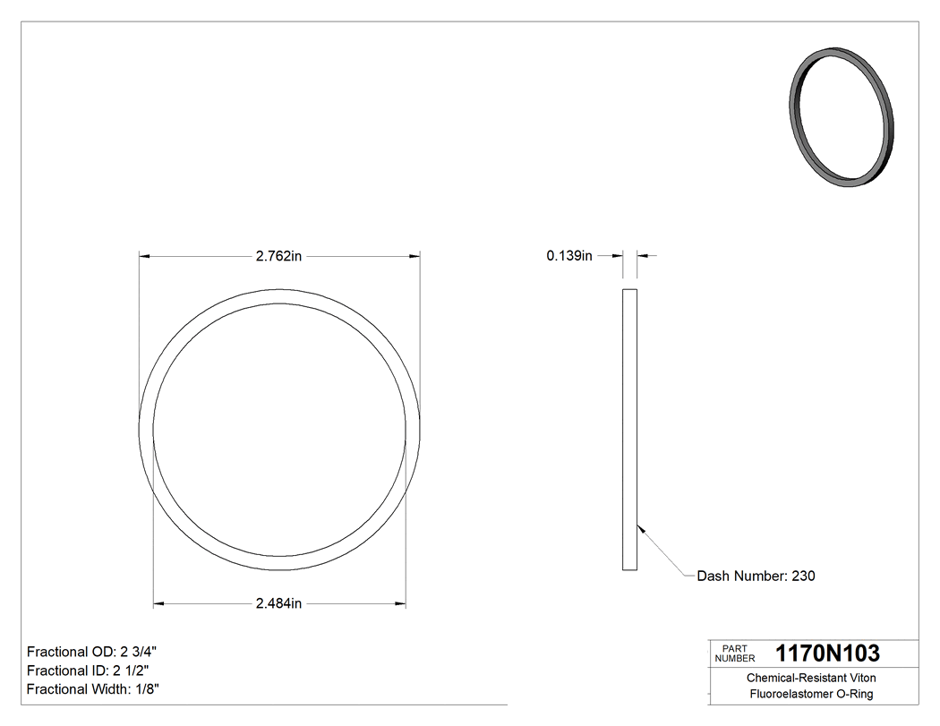 Technical drawing - 1170N103
